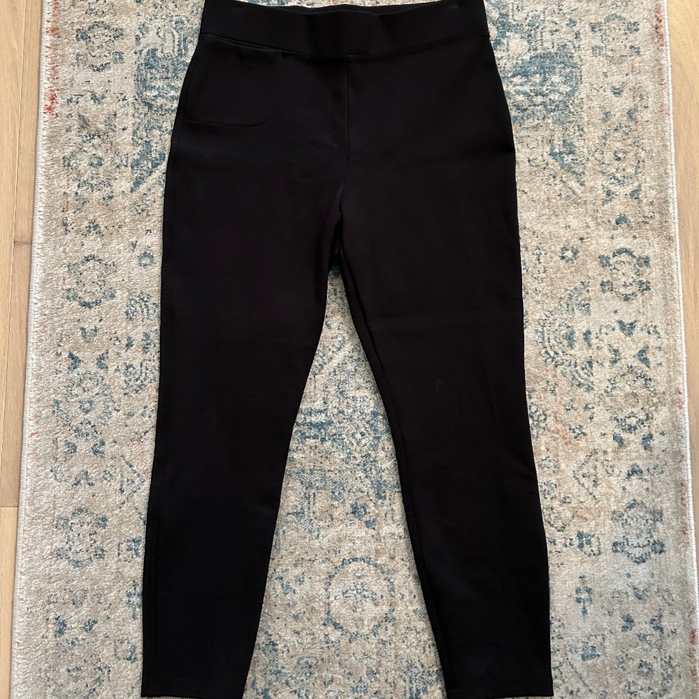 Quince Black Cropped Pull-On Pants/Leggings for Women Size M Tik Tok Famous!